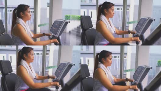 使用健身器械的亚洲女性高清在线视频素材下载