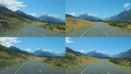 在新西兰南岛的公路旅行高清在线视频素材下载