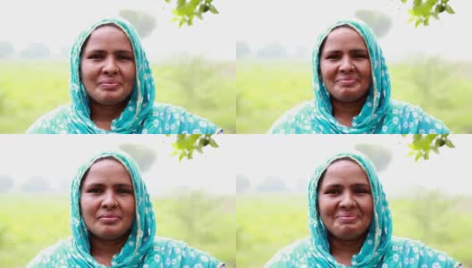 农村妇女的肖像高清在线视频素材下载