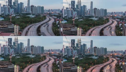 延时交通马来西亚城市高清在线视频素材下载