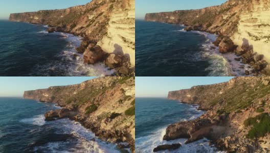 从空中俯瞰马略卡岛的悬崖和地中海高清在线视频素材下载
