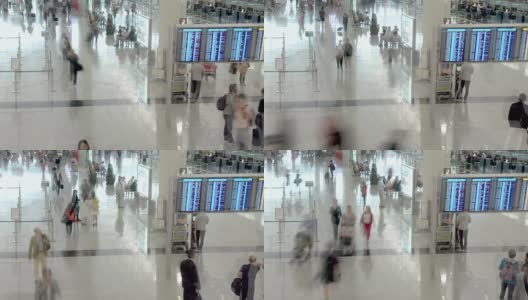 机场起飞和到达板高清在线视频素材下载