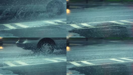 交通在雨中高清在线视频素材下载