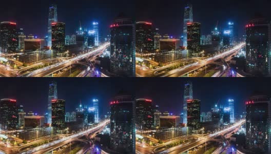 时间流逝——俯瞰北京的天际线高清在线视频素材下载
