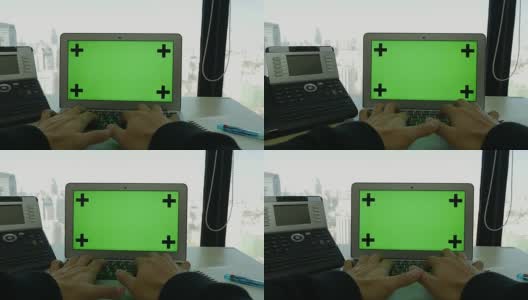 绿屏打字电脑高清在线视频素材下载