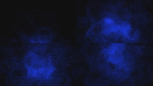 蓝色沙子的抽象图案在黑色的背景上蔓延。蓝点云在黑暗中盘旋。虚拟数据。VJ循环运动背景。4K动画- 3D渲染高清在线视频素材下载