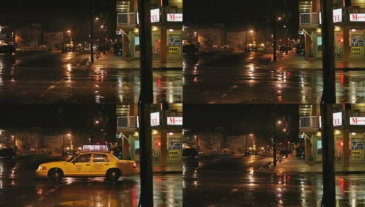 大西洋城大街上的出租车高清在线视频素材下载