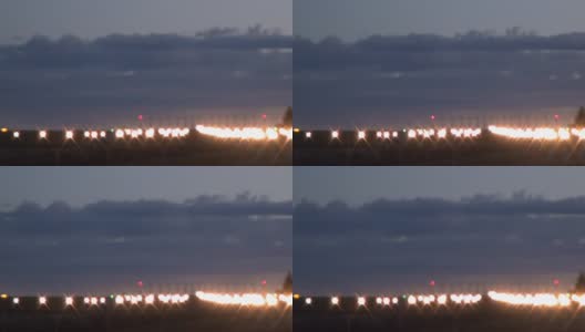 高清飞机在日落降落高清在线视频素材下载