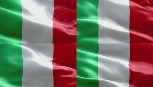 意大利国旗波浪图案可循环元素高清在线视频素材下载