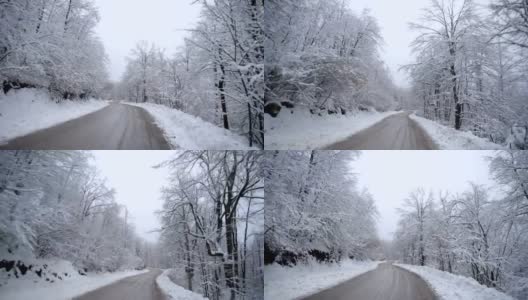 冬天的路高清在线视频素材下载