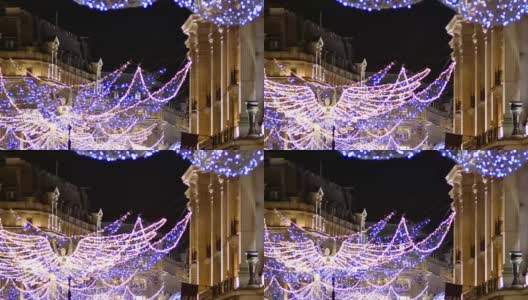 伦敦牛津街4K圣诞和购物高清在线视频素材下载