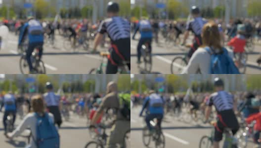 街道上的自行车-慢镜头180fps高清在线视频素材下载