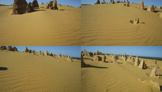 尖塔沙漠空中高清在线视频素材下载