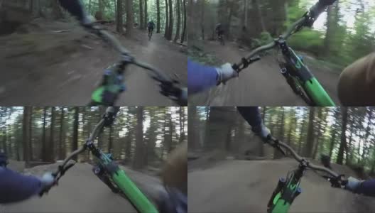 第一人称视角耐力山地自行车高清在线视频素材下载