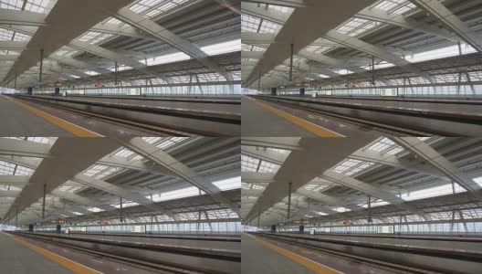 珠海市火车站站台慢镜头全景4k中国高清在线视频素材下载