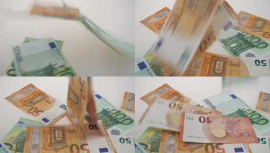 欧元banknotes高清在线视频素材下载