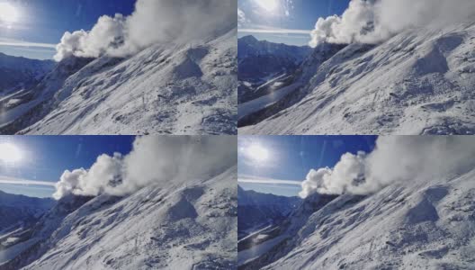 意大利的阿尔卑斯山在courmayeur高清在线视频素材下载