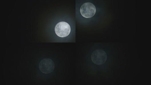 可怕的月亮与乌云过境高清在线视频素材下载