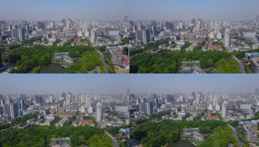 中国常州城市建筑景观航拍高清在线视频素材下载