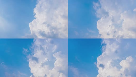 蓝天里的云。间隔拍摄4 k高清在线视频素材下载