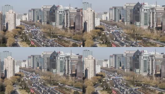 T/ lms HA ZI Crowded Traffic /北京，中国高清在线视频素材下载