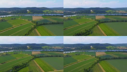 巴伐利亚州的多瑙河和瓦尔哈拉纪念馆高清在线视频素材下载