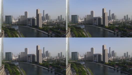 天津金融中心建筑景观航拍高清在线视频素材下载