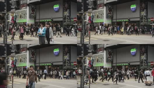 中国香港，2014年11月13日:中国香港市中心的行人高清在线视频素材下载