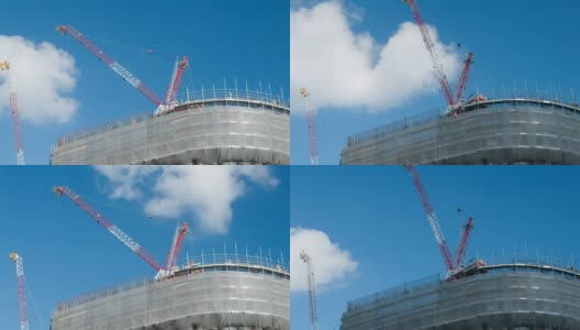 Construction Site with Moving Cloud高清在线视频素材下载