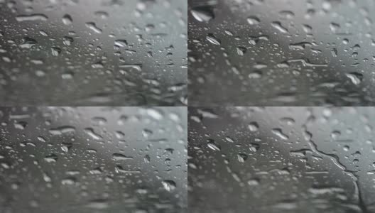 雨落在玻璃上高清在线视频素材下载