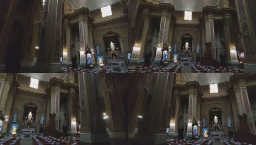 那不勒斯——从入口俯瞰圣特蕾莎教堂高清在线视频素材下载