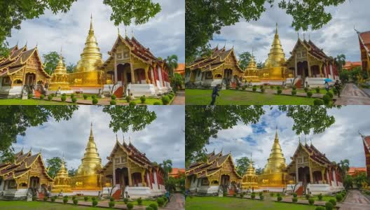 泰国清迈的佛寺(变焦镜头)高清在线视频素材下载