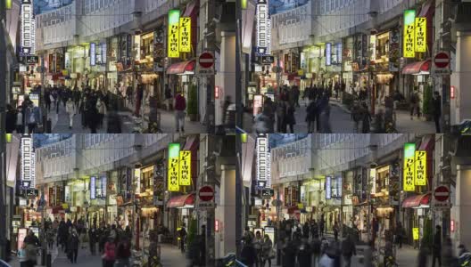 4K时光流逝:日本东京的美代子购物街。高清在线视频素材下载