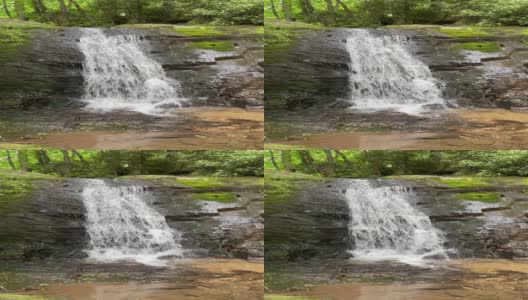 夏天的森林瀑布高清在线视频素材下载