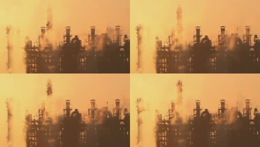 石油精炼厂高清在线视频素材下载