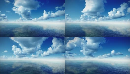 海和云的鸟瞰图高清在线视频素材下载