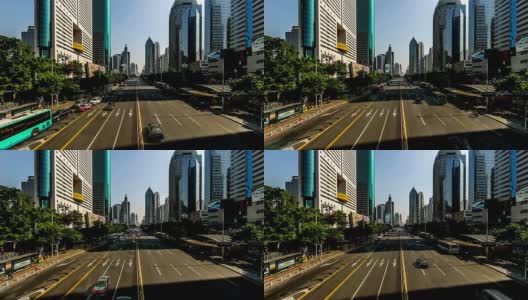 中国深圳，2014年11月20日:中国深圳市中心繁忙的交通状况高清在线视频素材下载