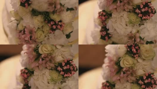 玫瑰结婚蛋糕高清在线视频素材下载