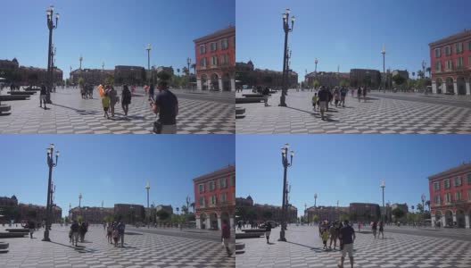 法国尼斯的马塞纳广场高清在线视频素材下载