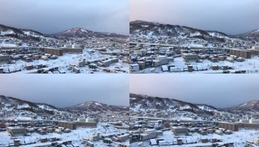 日本北海道，小樽城，雪景高清在线视频素材下载
