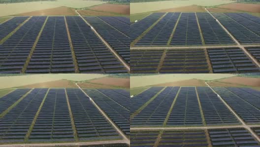 德克萨斯州山丘乡村农场与太阳能发电厂奥斯汀TX太阳能电池板阵列高清在线视频素材下载