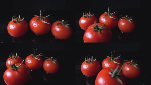 番茄掉落溅起高清在线视频素材下载