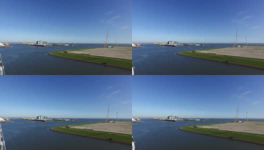 驶离荷兰的伊姆沙文港高清在线视频素材下载