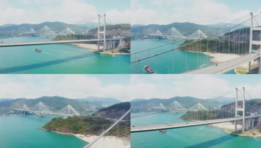 香港青马大桥的无人机照片高清在线视频素材下载