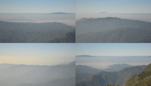 从高处看热带森林和薄雾高清在线视频素材下载