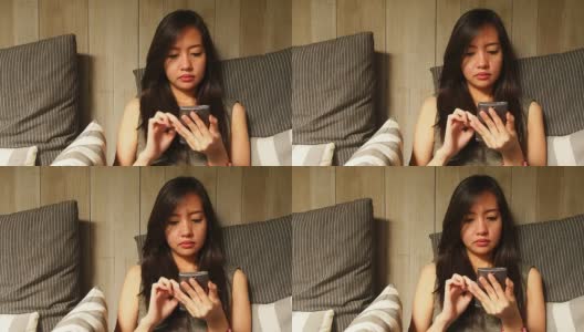 亚洲女性发短信高清在线视频素材下载