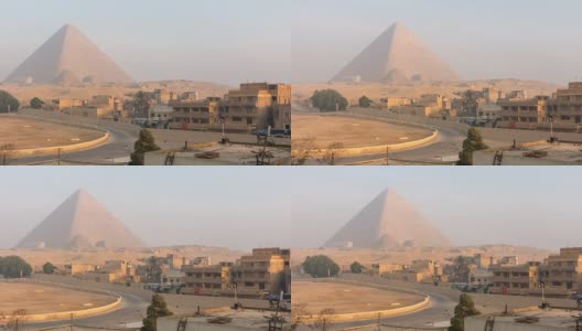埃及吉萨的蓝天大金字塔高清在线视频素材下载