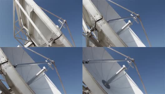 中央电视台屋顶上的卫星天线。多莉。高清在线视频素材下载