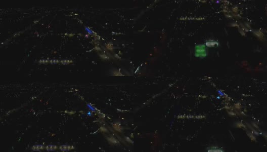 航拍的城市中心的夜晚蒂拉斯波尔- 4k高清在线视频素材下载