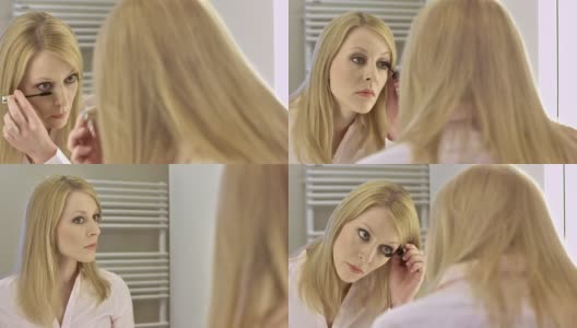 加州大学商业女性用眼部睫毛膏高清在线视频素材下载